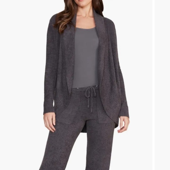 Barefoot Dreams Sweaters - Barefoot Dreams CozyChic Lite Circle Cardigan Carbon Size M